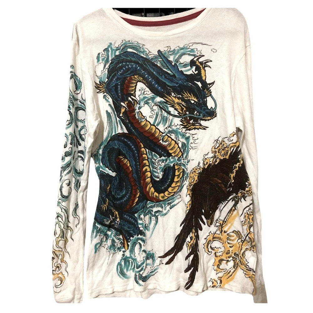 Y2K Affliction Signature Series Waffle Thermal Dragon Kari Barba Limited Edition